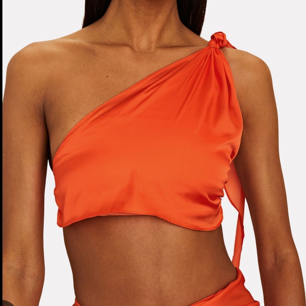 BAOBAB Elegant Orange One-Shoulder Top
